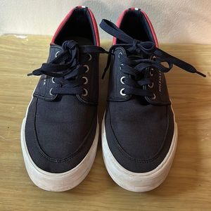 Tommy Hilfiger Redd 2 TMREDD2 Men's Canvas Low Top Designer NAVY SIZE 8